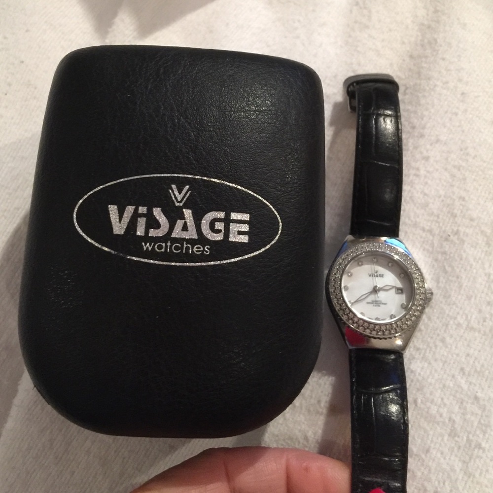 VISAGE Watch with Crystal Face